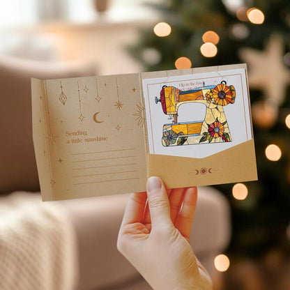 Sewing Machine Acrylic Suncatcher Stained Glass Effect Window Car Hanging Christmas Ornament Indoor Outdoor Decor Garden Sun Catcher Panel Gifts for Sewing Lover for Women Mom Grandma