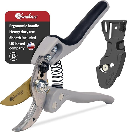 KM1-M FORCE ANVIL SHEAR- ANVIL PRUNER, Pruning Shears. Garden Pruners, Plant Pruners, Pruning Shears, Tefloned Blade Hand Pruner, Universal Garden Clippers great for garden and home.