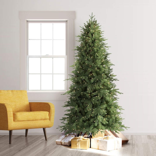 Treetopia Addison Spruce - Artificial Indoor Christmas Tree, Pre-lit with LED Candlelight Clear Lights, 7ft