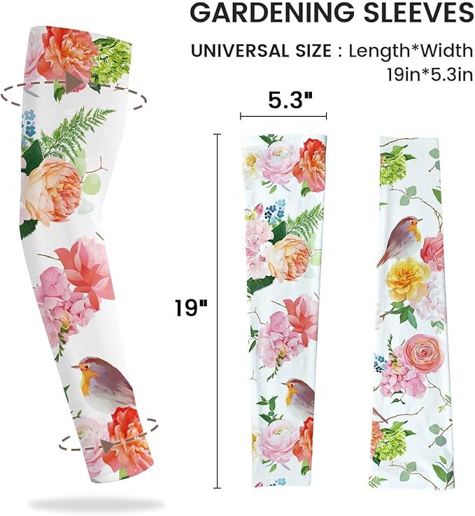 Gardening Sleeves Farm Sun Protection Arm Cooling Sleeves Thorn Proof Garden for Women Men with Thumb Hole