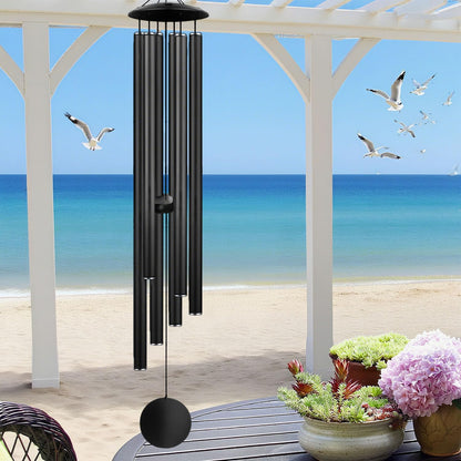Large Memorial Wind Chimes, 67'' Deep Tone 6 Heavy Tubes Soothing Tones Windchimes for Outside Garden Patio Hanging Decor, Sympathy Gifts, Memorial Wind Chime Best Gift for Mom Women Grandma Neighbors