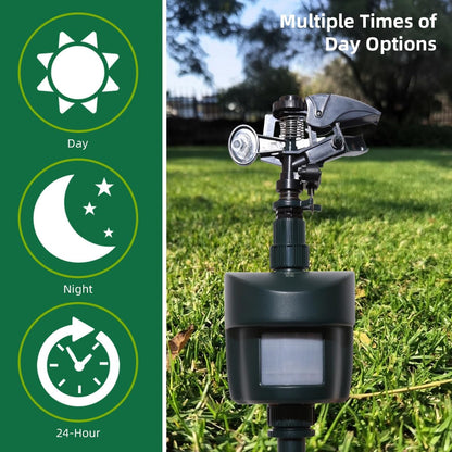 Motion Activated Sprinkler with Day & Night Detection Modes Repellent Detector for Garden Outdoor Waterproof
