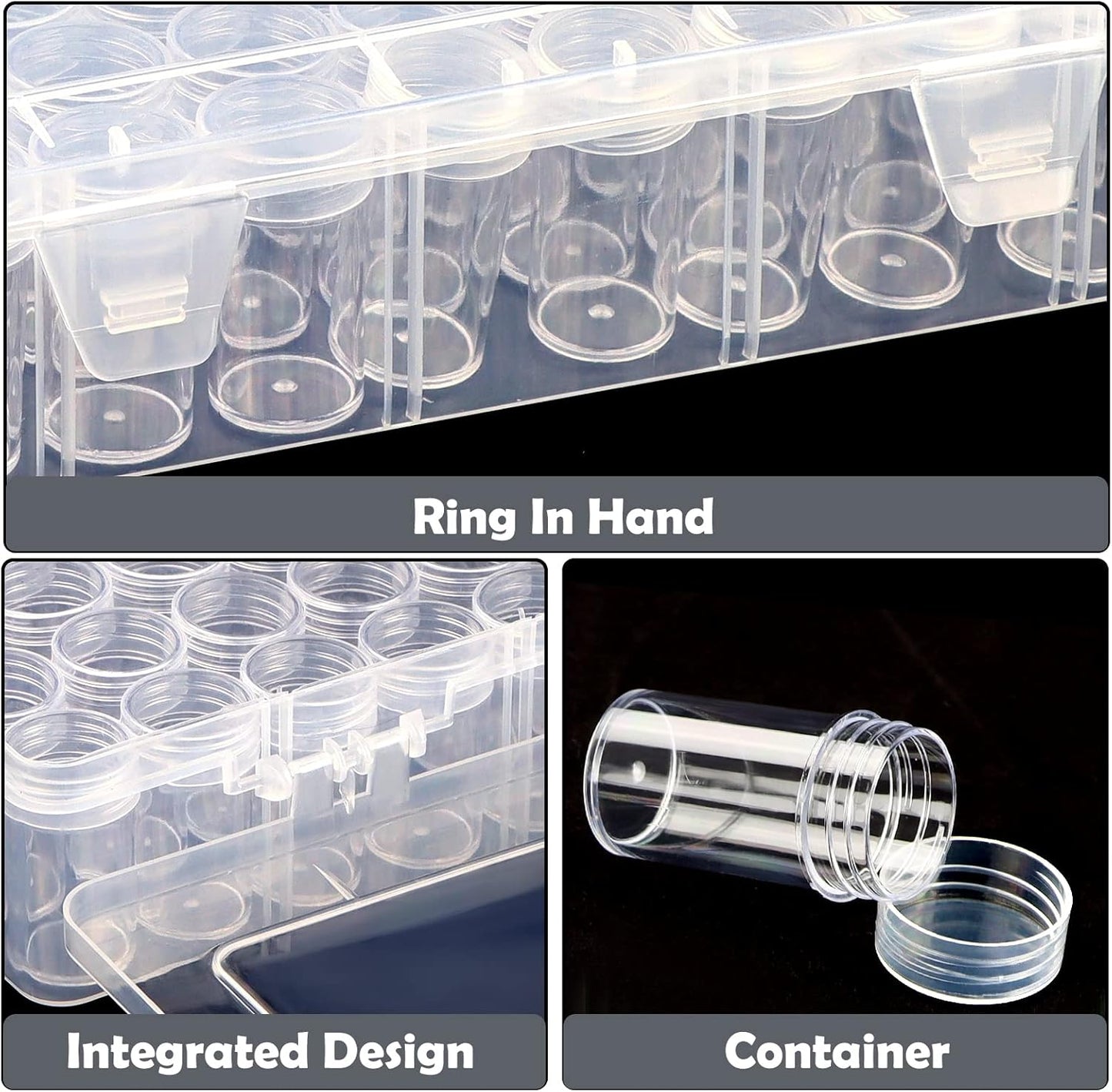 60-Slots Seed Storage Organizer Box with Label Stickers, Seed Storage Container for Flower Plants, Seeds & Bulbs, Flower, Vegetable, Clover and Basil Seeds, Gardening Supplies & Organizer