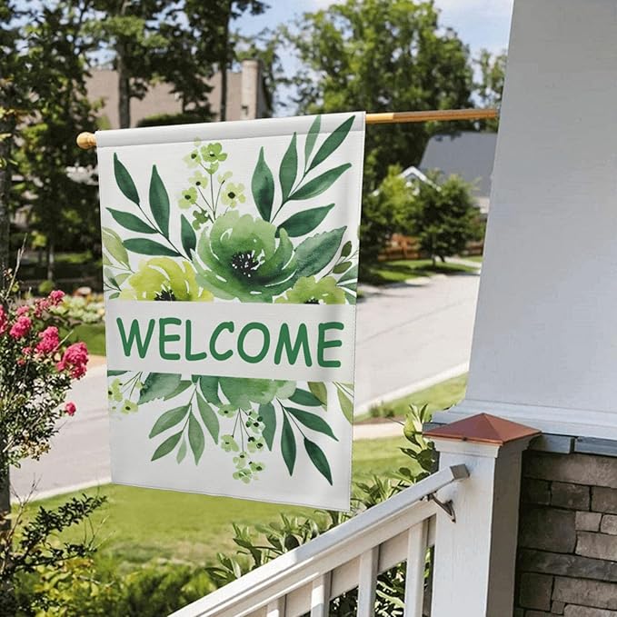 Custom Welcome Garden Flag for Outdoor Personalized Welcome Yard Flags Decor Customized Flag Add Your Own Picture/Text House Lawn Banner Double Sided Home Wall Decoration 12.5x18 28x40