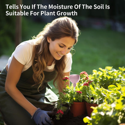 Soil Moisture Meter, Naiades Rose Gold Plant Hygrometer Sensor Water Monitor for Farming Gardening Indoor Outdoor Plants (No Batteries Needed)