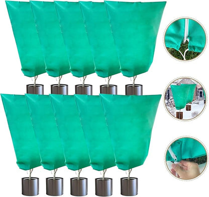 Plant Covers Freeze Protection – 35" × 50" Reusable Plant Protector Bag with Drawstring and Zipper for Plants Trees Shrub, Frost Jacket Warm Blanket for Freeze Frost Protection Season Extension