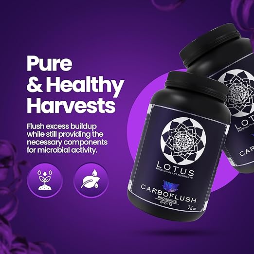 Carboflush Pro Series - Harvest Flavor Enhancer, Naturally Derived Nutrient Powder for Soil, Hydroponics & Coco Coir, Premium Fertilizer, Water Soluble Hydroponic Solution, Indoor/Outdoor Use - 72 oz