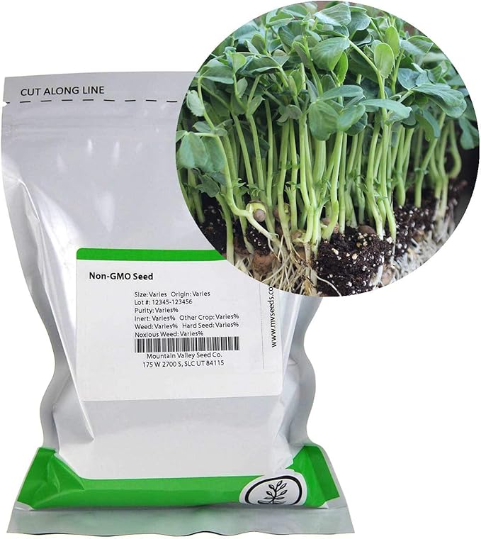 Speckled Pea Sprouting Seeds - 5 Lbs - Certified Organic, Non-GMO Green Pea Sprout Seeds - Sprouts & Microgreens