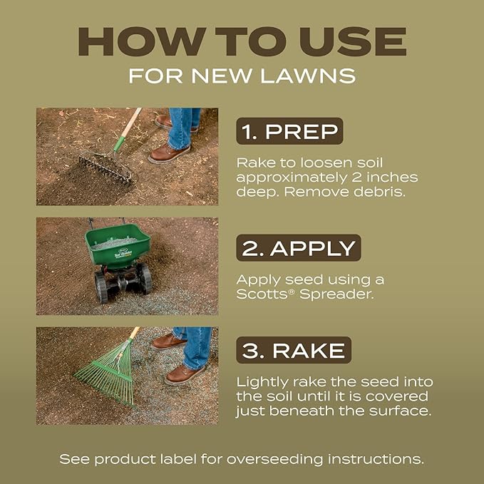 Scotts Turf Builder Grass Seed Southern Gold Mix for Tall Fescue Lawns with Fertilizer and Soil Improver, 16 lbs.