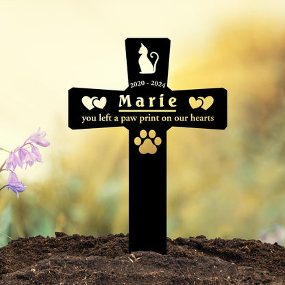 Personalized Dog Grave Marker Outdoor | Engraved Pet Grave Marker with Custom Name and Years, Weatherproof Graves Available in Many Sizes & Colors