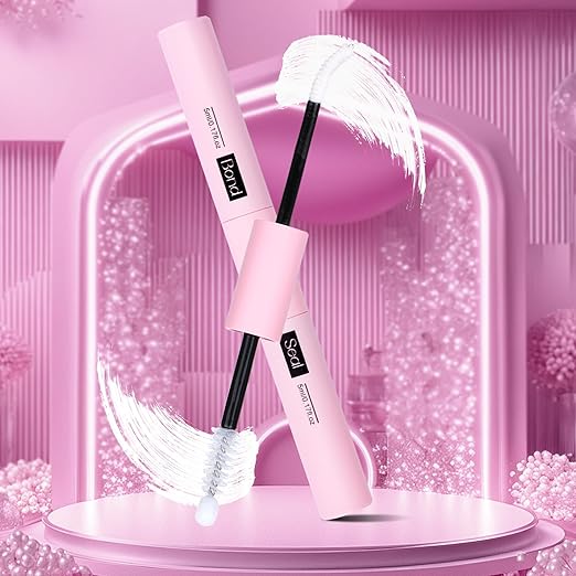 Mavphnee Lash Bond and Seal Clear Strong Hold Eyelash Adhesive Quick Drying Cluster Lash Glue 72Hours Long Lasting 2 in 1 Eyelashes Glue for DIY Lash Extensions Waterproof Cluster Glue