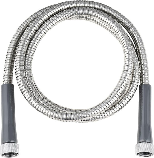 SKYWARD 304 Stainless Steel short Garden Hose 8 ft with Female to Female Metal Connector,Easy to Use & Store, Anti-Leakage Hose, High Water Flow (8ft)