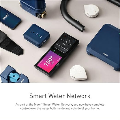 Moen 16-Zone Smart Sprinkler Controller, Wi-Fi Connectible Smart Irrigation System with Automatic Water Timer, WICNT016G1USA with 16 Moen Smart Wireless Soil Sensor