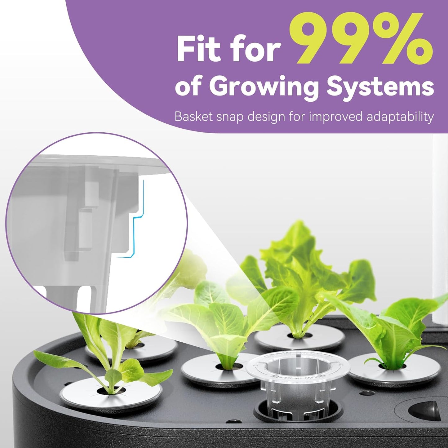 LYKOCLEAN Red Romaine Lettuce Seed Pods for AeroGarden, Ahopegarden, iDOO Hydroponics Growing System Indoor, 400+ Seeds(18-Pods)