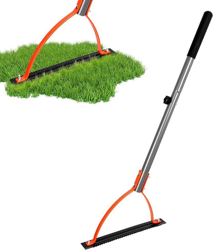 Walensee Weed Grass Cutter with Serrated Double-edged Sharp Blade Manual Grass Whip with 30 Inch Steel Handle Cut Overgrown Weeds Cutting Hand Tool Steel Sod Cutter for Garden, Yard, Field and Ditches