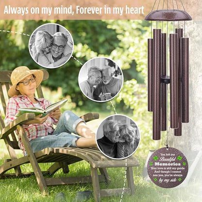 Personalized Memorial Wind Chime, Sympathy Wind Chimes for Loss of Loved One, Bereavement & in Memory Wind Chimes, Sympathy Gifts in Memory of Father, Mother or a Loved One