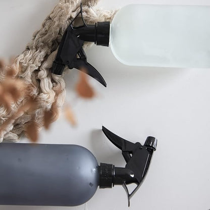 OFFIDIX Glass Spray Bottle,Plant Mister,Pressure Watering Can,Water Spray Bottle with Adjustable Nozzle,0.43L/15.17oz Handheld Spray Bottles for Outdoor Indoor Garden,Cleaning Solutions（Frosted Clear）