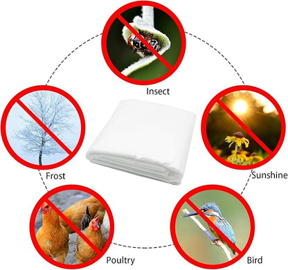 Alpurple Winter Plant Covers Freeze Protection -Warm Rectangle Plant Protection Cover, Frost Cloth Blanket Protecting Fruit Tree Potted Plants from Freezing Animals Eating (13 x 6.5 Feet)