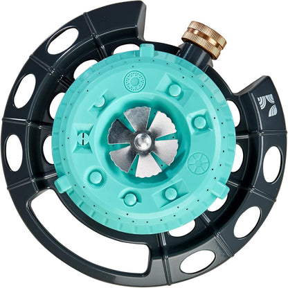 Spot Watering Sprinkler 400001, Decorative Turret Style, Adjustable to 9 Spray Patterns on Metal Base by New England Garden Tools
