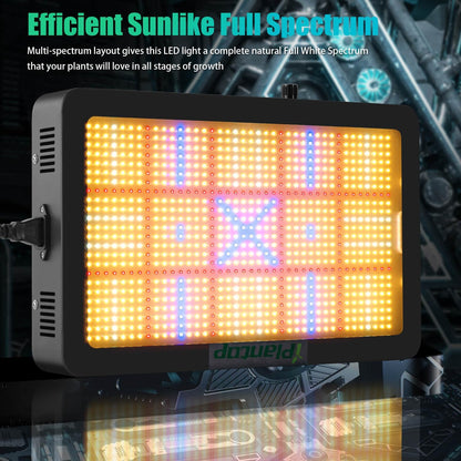 LED Grow Light Dimmable, 200W Full Spectrum for Indoor Plants with Daisy Chain Function