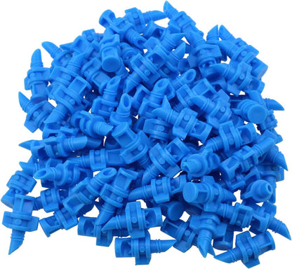 90Degree Micro Sprayer Garden Lawn Irrigation Spray Heads Micro Sprinkler Heads for Plant Irrigation Systems (90° Blue) 100pcs