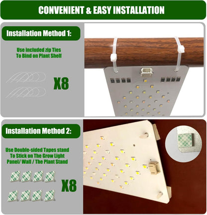 Grow Lights for Indoor Plants 40W Ultra-Thin Panel Plant Grow lamp 11.8 Inch Warm White Light & Red Blue Light Full Spectrum for Under Cabinet Plant with 3/9/12H Timer, Grow Lamp 4-Pack