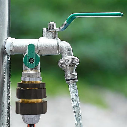 Hourleey Garden Hose Quick Connector, 3/4 Inch Male and Female Garden Hose Fitting Quick Connector, 3 Female + 6 Male