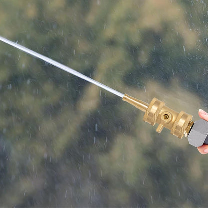 Hourleey 4" Adjustable Twist Hose Nozzle, 2" Heavy-Duty Brass 3/4" GHT Hose Nozzle Jet with 2 Garden Hose Rubber Washers (Nozzle Twist and Nozzle Jet)