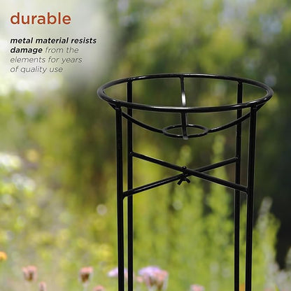 Alpine Corporation 24" Tall Indoor/Outdoor Metal Gazing Globe Display Stand