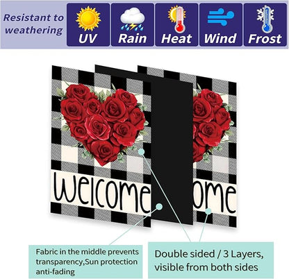 Seasonal Garden Flags Set of 12, Double Sided12x18 Inch Yard Flags, Small Garden Flags for Outside, Christmas Garden Flag, Fall Winter Halloween Outdoor Flag, Holiday Garden Decor for All Season