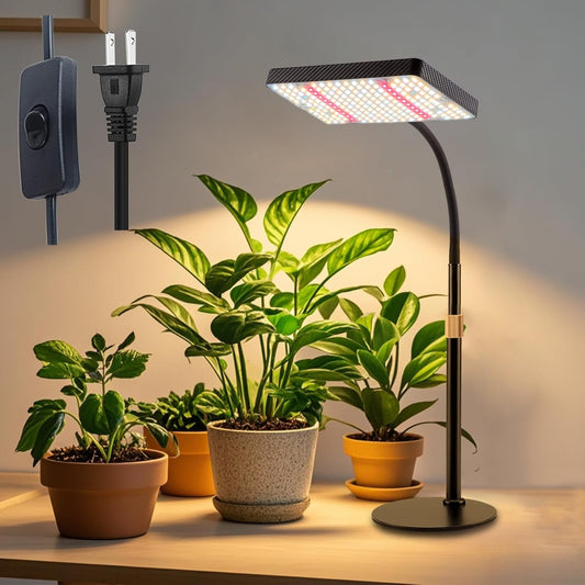 Table Top Grow Light for Seed Starting, Seedlings, Vegetable, Bonsai, 25 Watt Brightest Full Spectrum Desk Plant Lights for Indoor Growing, Adjustable Height 16"-24", Daisy Chain Function