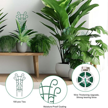 Indoor Plant Trellis for Climbing Plants, 8 Pack Garden Trellis for Potted Plants Stackable Plant Trellis Plant Stakes for Indoor Plants Accessories Flower Plant Support