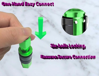 1/4" Air Hose Fittings, 16 Pieces Quick Connect Air Fittings Kit, Aluminum Air Compressor Fittings with Six-Ball Locking Mechanism, 300 PSI