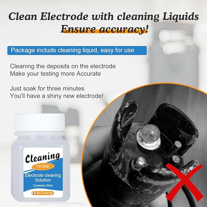 Hydroponic ppm pH Monitor, WiFi 6 in 1 pH EC Meter for Hydroponics Growing System,Continuous Monitoring pH PPM EC CF Humidity Temp of DWC Grow System Water Reservoir Tank Aeroponic Garden Aquarium...