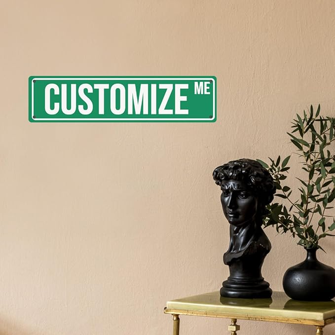 Bulk Custom Aluminum Sign Custom Signs Outdoor Metal Sign, Customized Sign Personalized Metal signs Add Text Logo Image For Garden Office Business Farm Home Bar Indoor Outdoor 4"x16"