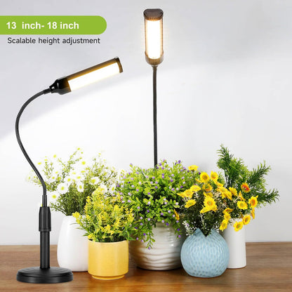 Grow Lights for Indoor Plants Desk LED Grow Light with Base Full Spectrum 50 LEDs Warm White for Indoor Plant Growing Lamp, Adjustable Gooseneck, Suitable Plants Growth (Without USB Plug)