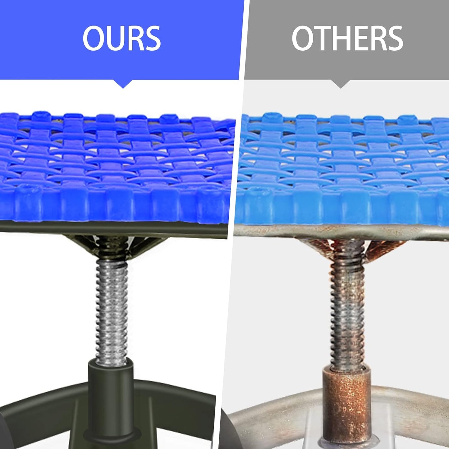 i Cover Garden Cart Rolling Stool with Four Wheels and Tool Bag, Stable Workseat Sturdy Carts Adjustable Seat Height and Direction, Gardening Helper, Dark Green