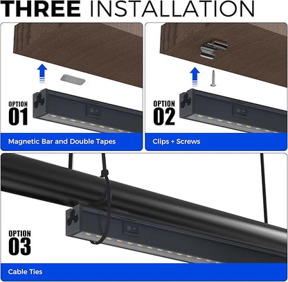 Barrina T5 Grow Lights for Indoor Plants, 2FT 5000K Full Spectrum LED Grow Light with Black Cover, T5 Grow Light Strip, Under Cabinet Plant Light with Switch Cord, Linkable, Plug and Play, 4 Packs