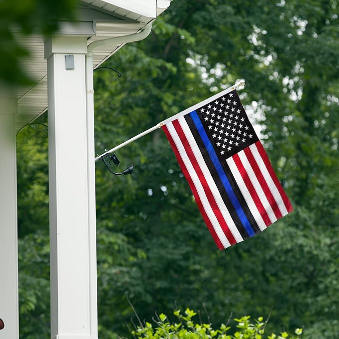 XIFAN Blue Line American Flag Blue Lives Matter 3x5 Outdoor - Heavy Duty 210D Nylon USA Police Flag with Stripe - Embroidered Stars/Sewn Stripes/Brass Grommets - Honoring Law Enforcement Officers