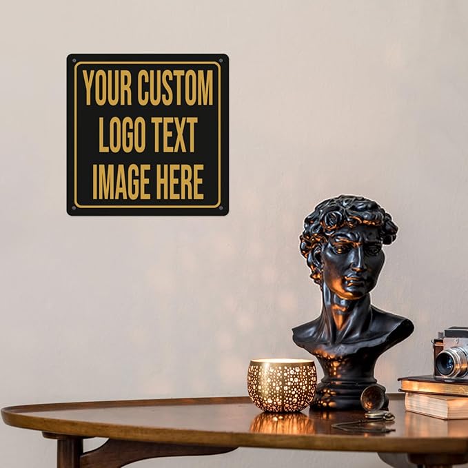 Custom Metal Signs - Personalized Signs for Office, Home, Bar - Indoor/Outdoor Use - 12"x12"