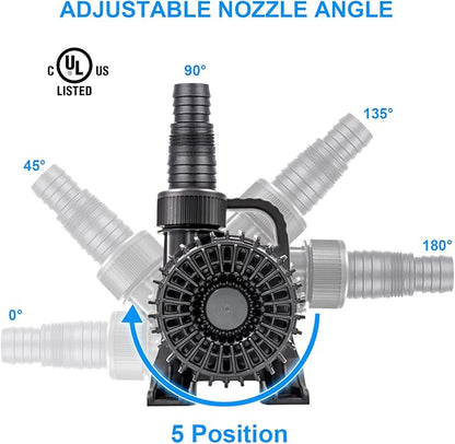 OYO WATER Outdoor Large 5600gph-305W 32.8FT Pond Water-fall & Kio Fish Fountain-s &Garden Pump Submersible IPX8: Long 32.8FT Cord Smart-er & Quieter Duck & Yard &Patio Ponds Pumps, 1 Barrier Pump Bag
