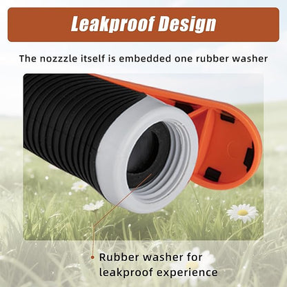 Garden Hose Nozzle Sprayer– this high heavy-duty spray nozzle offer 8 watering patterns for watering plants, lawns & gardens, washing cars, household cleaning and showering pets. (Dark Orange)