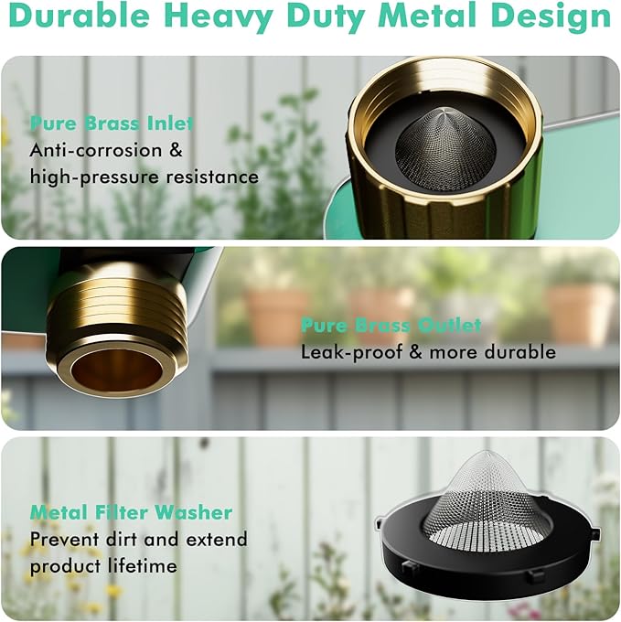 RESTMO Smart Sprinkler Timer with Flow Meter, Water Timer for Garden Hose, Brass Inlet & Outlet, Automatic Lawn & Yard Irrigation Watering System, APP Remote Control (2.4Ghz WiFi Connection)