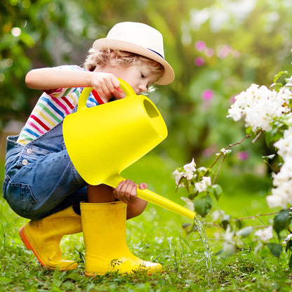 ZXJ Plant Watering Cans for Indoor and Outdoor Home Garden Plants - with Long Spout - Yellow - 1/2 Gallon