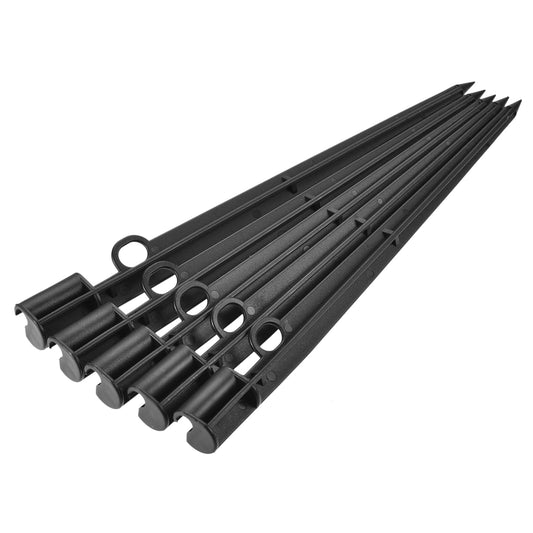 MECCANIXITY Irrigation Drip Support Stakes 200mm Length PP Plastic Black for 1/4" Tube Hose for Gardening Patio Lawn Pack of 5