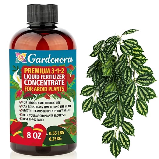 Premium Liquid AROID Plant Fertilizer - 3-1-2 Concentrate for Indoor Plants and Flowers by Gardenera | Organic Plant Food for AROIDS - 8oz