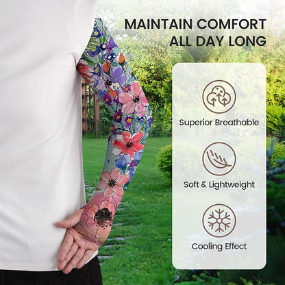 Gardening Sleeves for Women Farm Sun Protection Thorn Proof Cooling Arm Sleeves to Cover Arms for Garden Sports