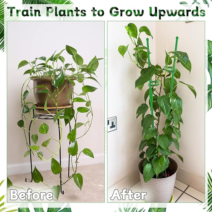 Plant Stakes,18Inch & 11Inch Plant Support Stakes,HAINANSTRY Adjustable Length Garden Stakes,Plant Stakes for Indoor and Outdoor Plants,Tomatoes/Beans/Orchid/Vegetable Stakes for Garden