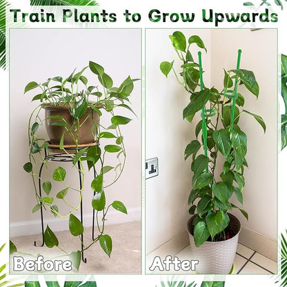 Plant Stakes,18Inch & 11Inch Plant Support Stakes,HAINANSTRY Adjustable Length Garden Stakes,Plant Stakes for Indoor and Outdoor Plants,Tomatoes/Beans/Orchid/Vegetable Stakes for Garden