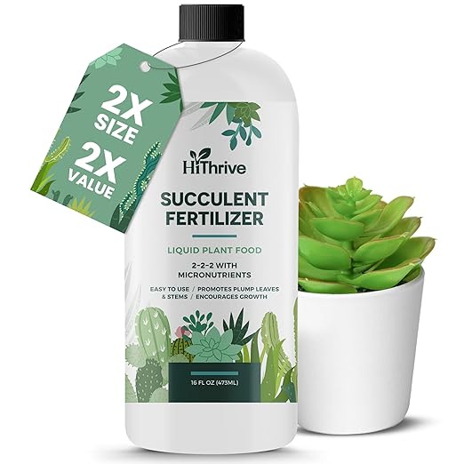 16oz Succulent Fertilizer - Makes 32 Gallons of Succulent Plant Food for Succulents Plants Live, Liquid Fertilizer for Succulents - Promotes Vibrant Leaves, Resilient Roots, and Plump Growth